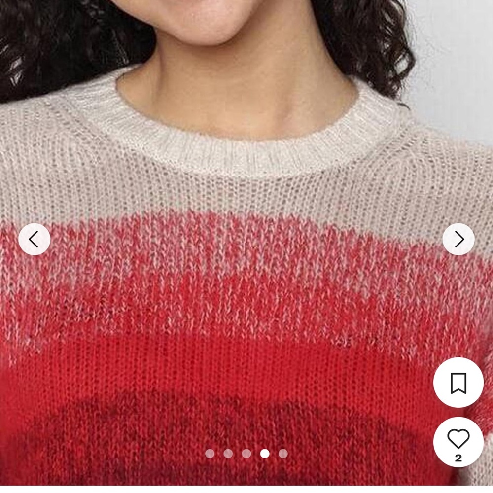 NWT American Eagle aerie AE Ombre Stripe Mock Neck Crop Sweater - Picture 11 of 14